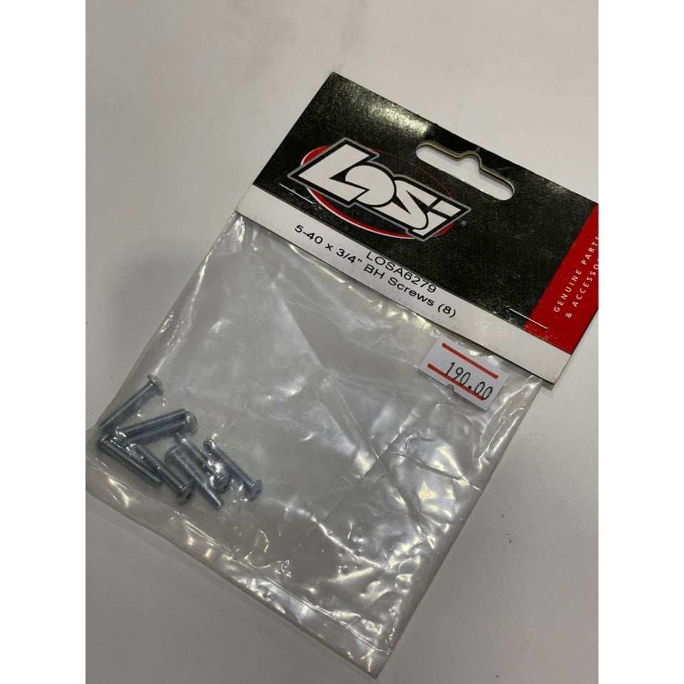 LOSA6279 Button Head Screws 5-40x3/4 (8)