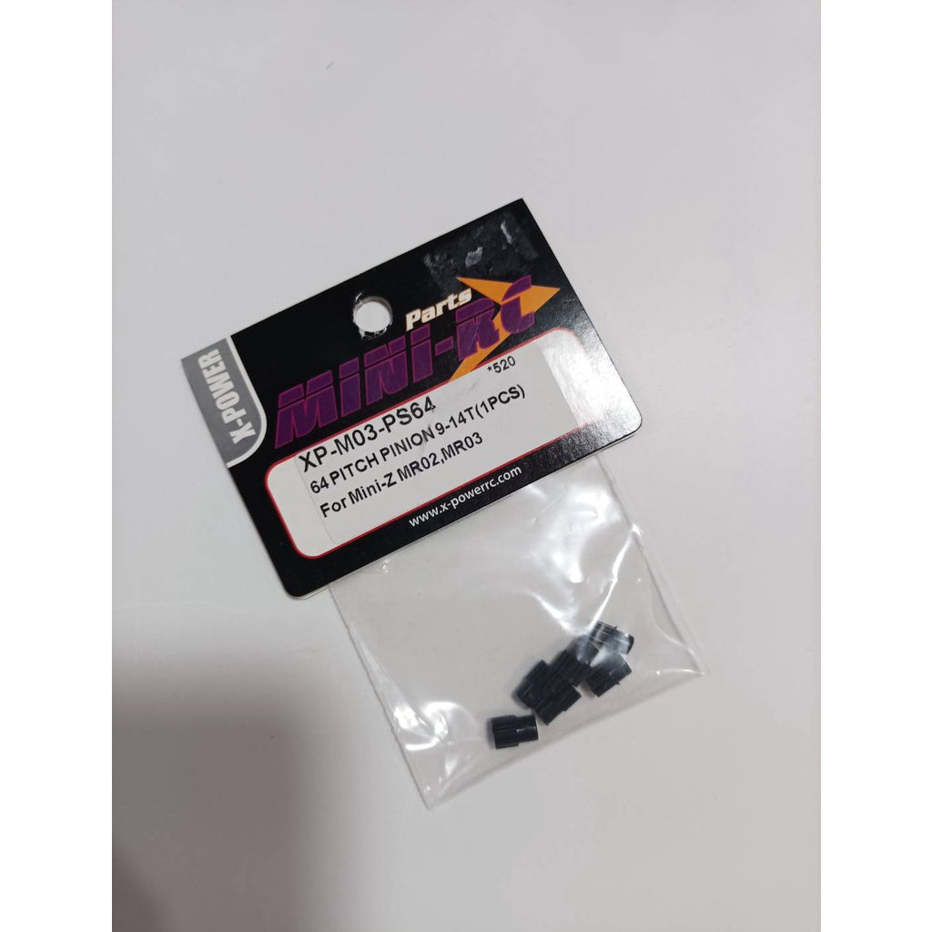 XP-M03-PS64 64 PITCH PINION 9-14T(1PCS) For Mini-Z MR02,MR03