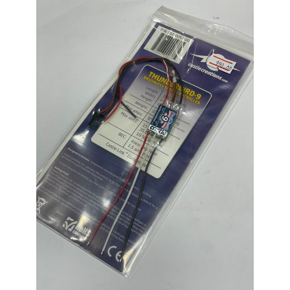 Castle Creations 010-0057-00 TB-9, 9A 15V BEC SPORT AIR BRUSHLESS ESC