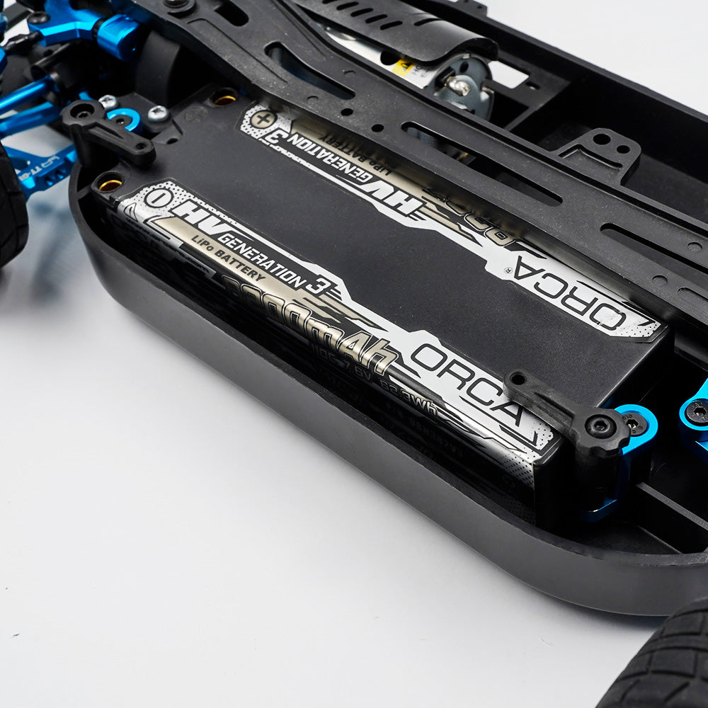 Yeah Racing ALUMINUM 7075 PLASTIC ANTI TWEAK BATTERY HOLDER FOR TAMIYA TT01 TT02 TATT-055BU ศูนย์ไทย