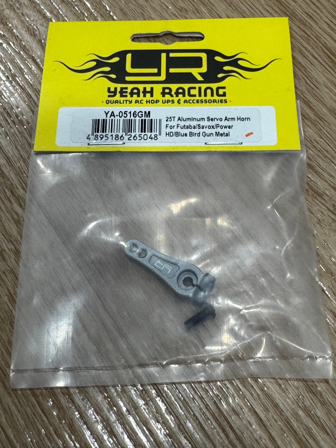 Yeah Racing 25T Aluminum Servo Arm Horn For Futaba Savox Power HD Blue Bird Gun Metal YA-0516GM