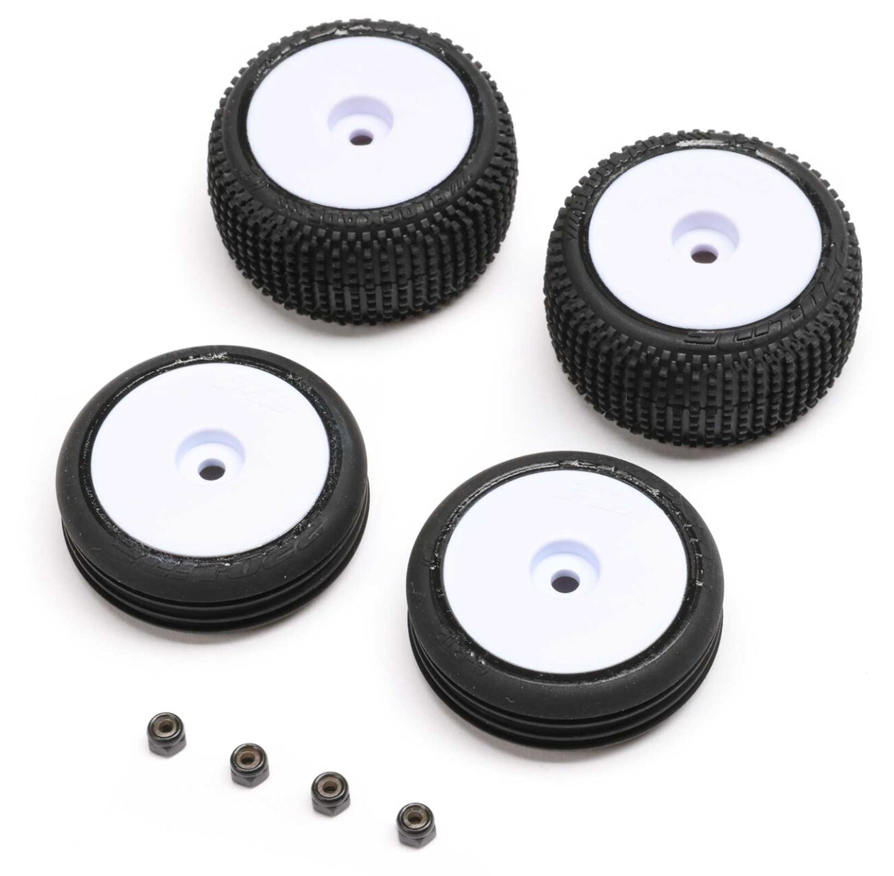 LOSI Tires & Wheels Mounted, White: Micro-B LOS-1763 ศูนย์ไทย