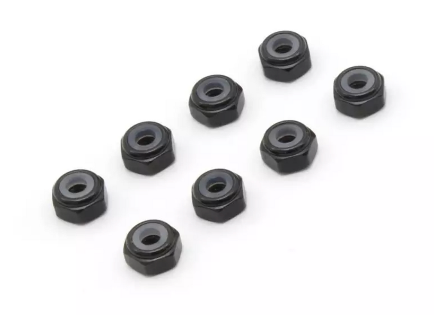 KYOSHO M2 Alu. Nylon Color Nut 8pcs(Black) MZW128BK ศูนย์ไทย