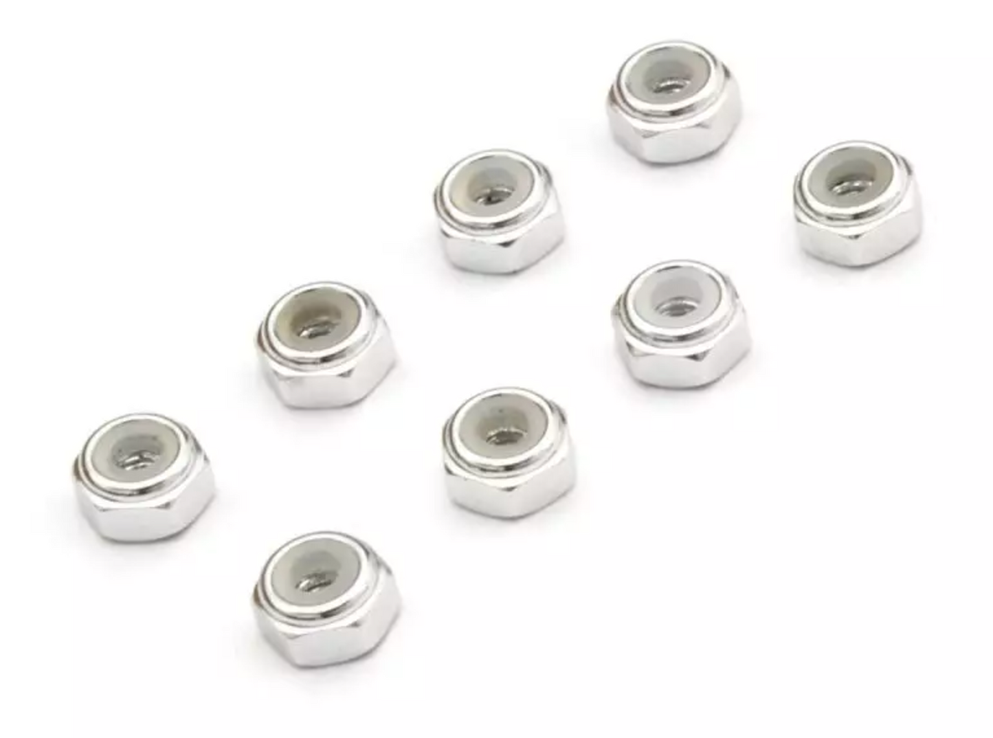KYOSHO M2 Alu. Nylon Color Nut 8pcs(Silver) MZW128S ศูนย์ไทย