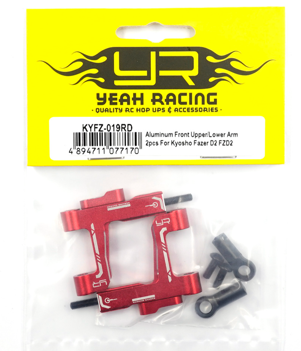 Yeah Racing Aluminum Front Upper/Lower Arm 2pcs For Kyosho Fazer D2 FZD2 KYFZ-019RD
