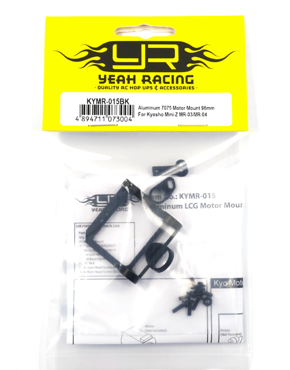 Yeah Racing Aluminum 7075 LCG Motor Mount 98mm For Kyosho Mini-Z MR-03/MR-04 KYMR-015BK