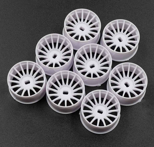 Yeah racing Plastic Wide Rim Set 11mm (Offset 0 +1 +2 +3) White For 1/28 AWD Mini-Z WL-0168WH (ศูนย์ไทย)