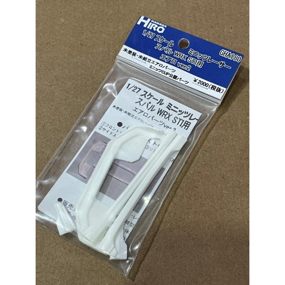 Garage Hiro GHA180 Aero Parts Set Ver.2 for SUBARU WRX STI (KYOSHO MINI-Z Racer) (ไม่รวมบอดี้)