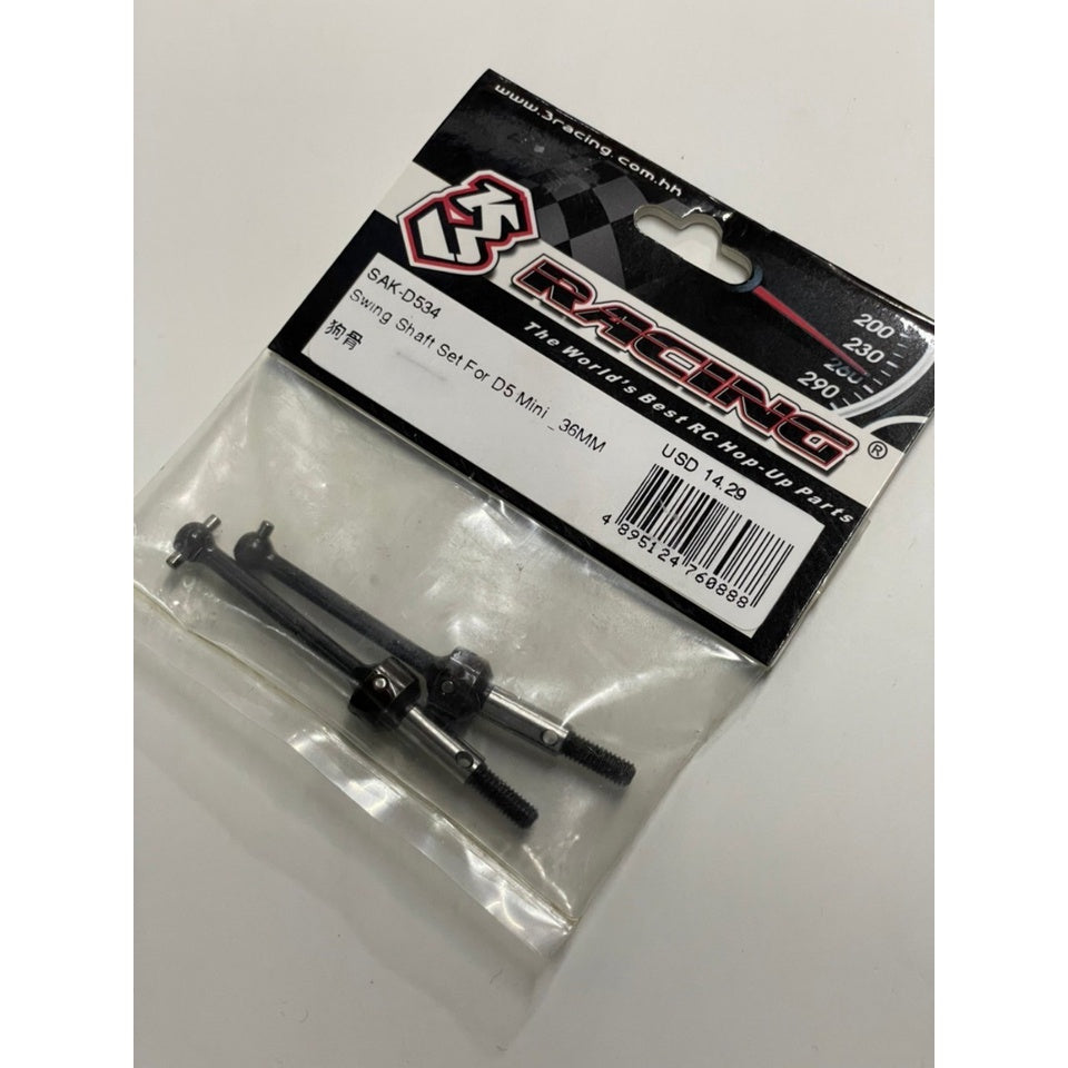 3 Racing SAK-D534 SWING SHAFT SET FOR D5 MINI (36MM) SAK-D534