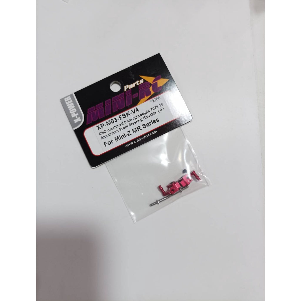 XP-M03-FSK-V4 *2700 CNC-machined from lightweight 7075 T6 Aluminium Front Steering Knuckle (0) For Mini-Z MR Series