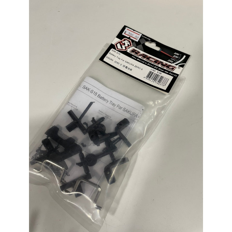 3Racing SAK-S15 BATTERY TRAY FOR SAKURA ZERO S
