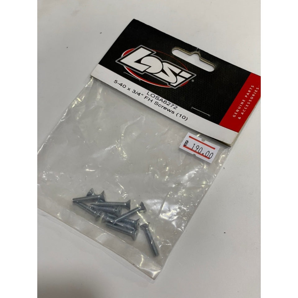 LOSA6272 Flat Head Screws 5-40x3/4 (10)