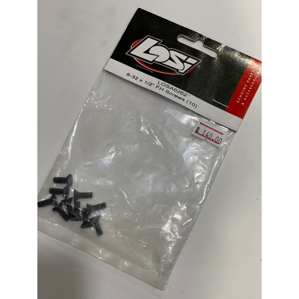 LOSA6262 Flat Head Screws 8-32x1/2 (10)