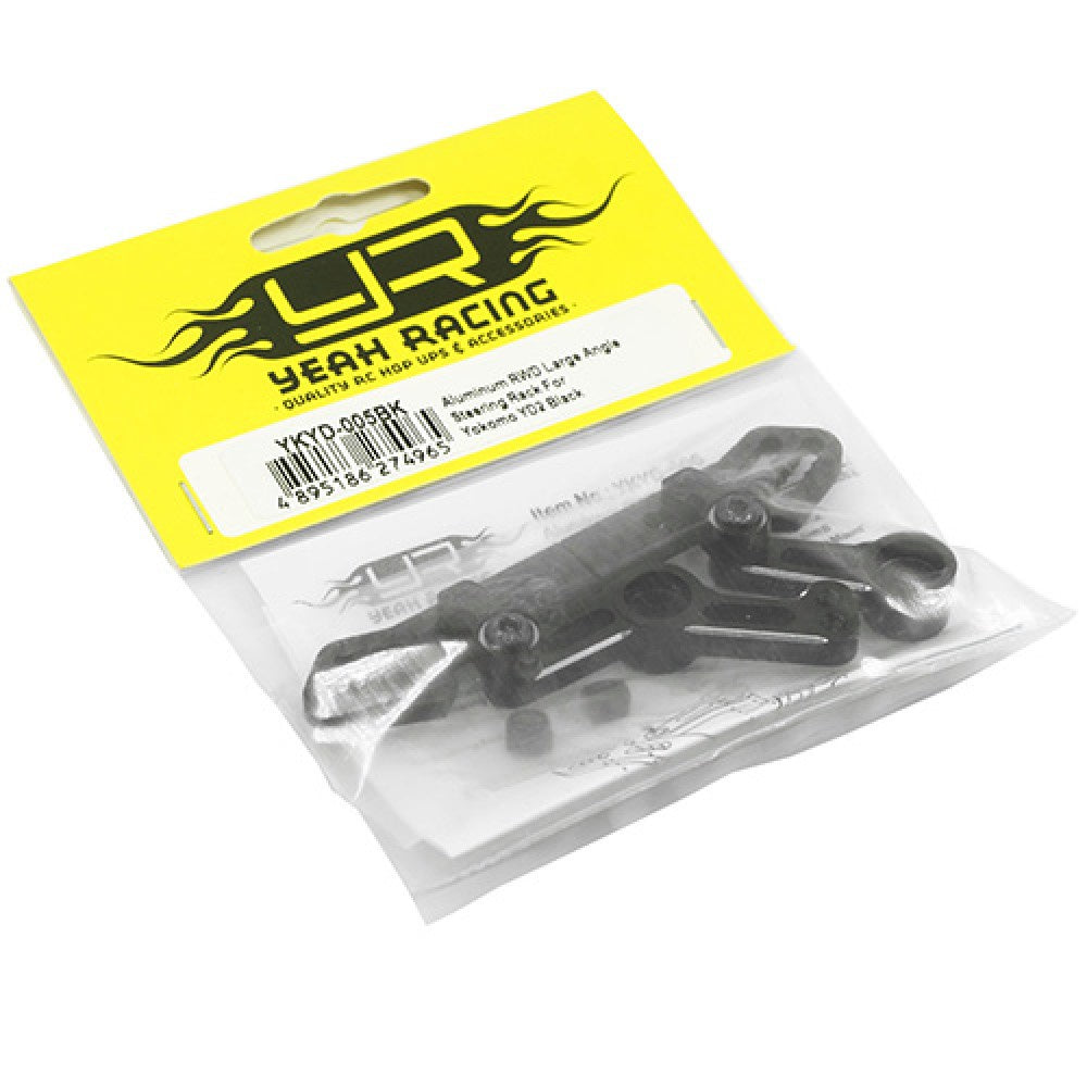 Yeah racing YKYD-005BK ALUMINUM RWD LARGE ANGLE STEERING RACK FOR YOKOMO YD2 YD2S YD2TC BLACK
