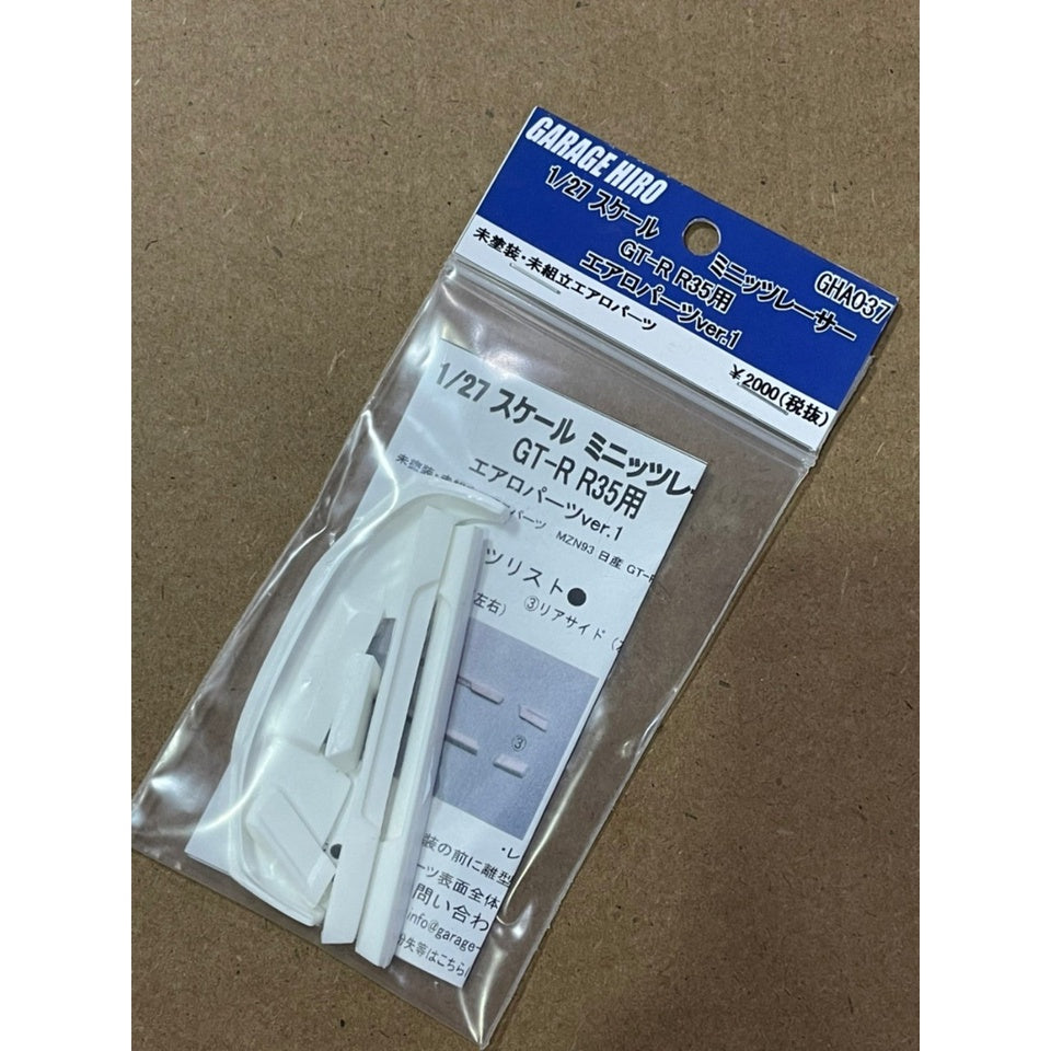 Garage Hiro GHA037 Aero Parts Set Ver.1 for NISSAN GT-R R35 (KYOSHO MINI-Z Racer) (ไม่รวมบอดี้)