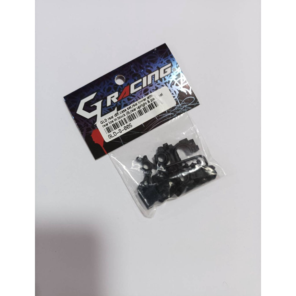 GL RACING GLD rear diff.case set,rear lower arms rear toe in block (0),rear upright & parts set GLD-S-005