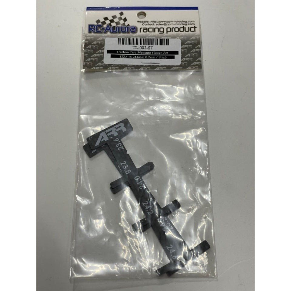 RC Aurora TL-002-ST Carbon Tire Measure Gauge Set (22.4 to 24.6mm 0.2mm / Step)