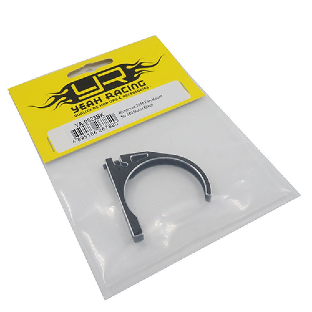 Yeah racing YA-0523BK ALUMINUM 7075 FAN MOUNT FOR 540 MOTOR BLACK