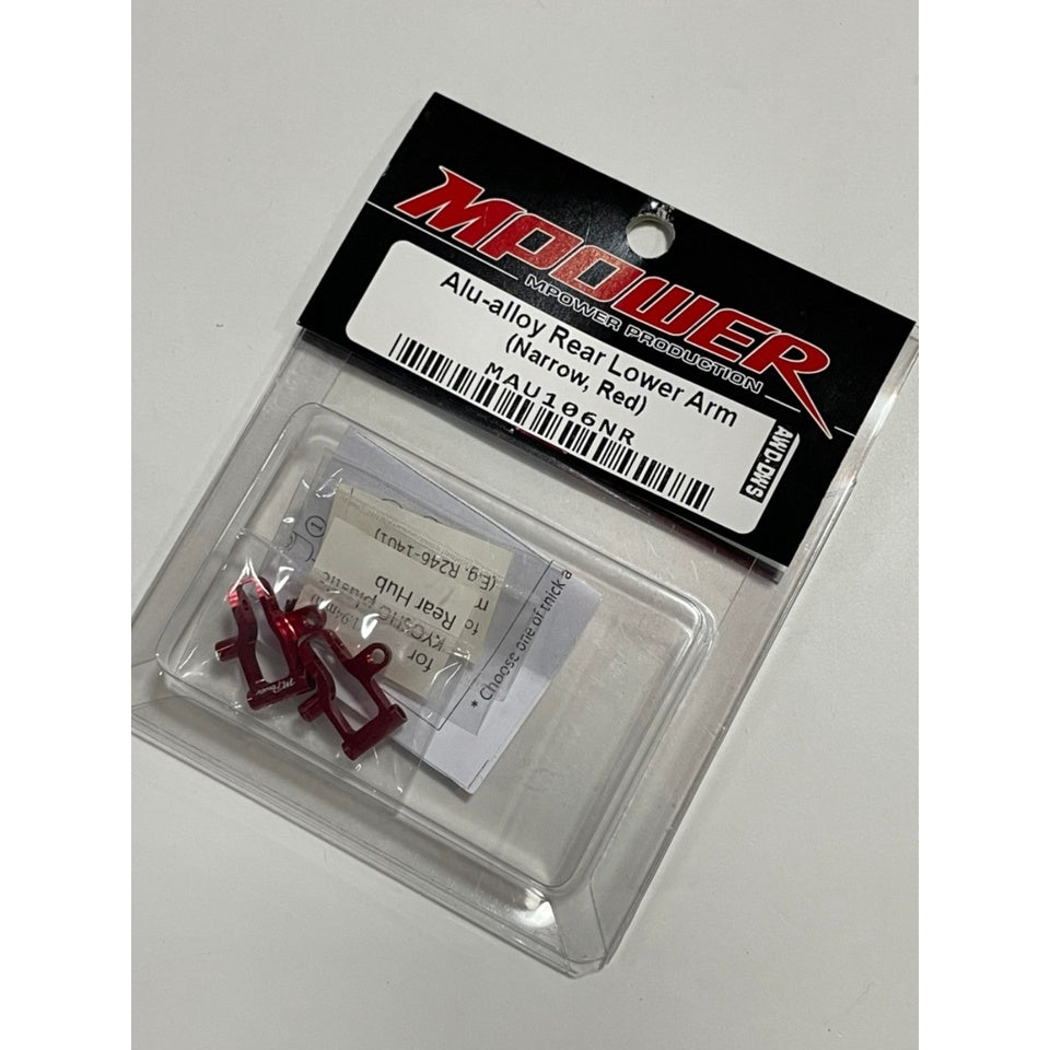 Mpower MAU106NR Alu-alloy Rear Lower Arm (for DWS, Narrow, Red)
