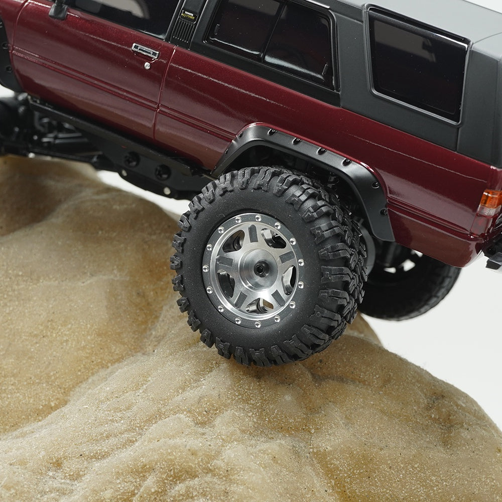 Yeah Racing WL-0158SV ALUMINUM CNC 5 SPOKE BEADLOCK WHEEL SET FOR KYOSHO MINI-Z 4X4 TOYOTA