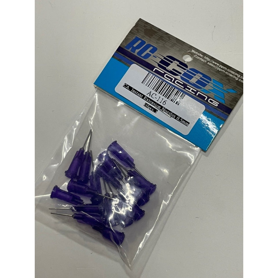 RC Aurora AC-116 CA. Instant Extension Nozzles 0.5mm (16pcs. )