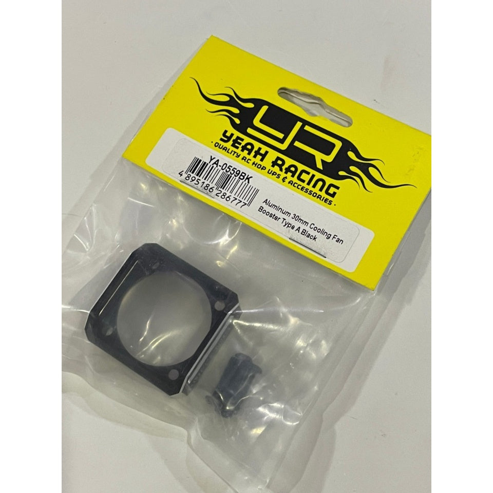 Yeah Racing YA-0559BK Wind Pressurizer Aluminum 30mm Cooling Fan Booster Type A Black