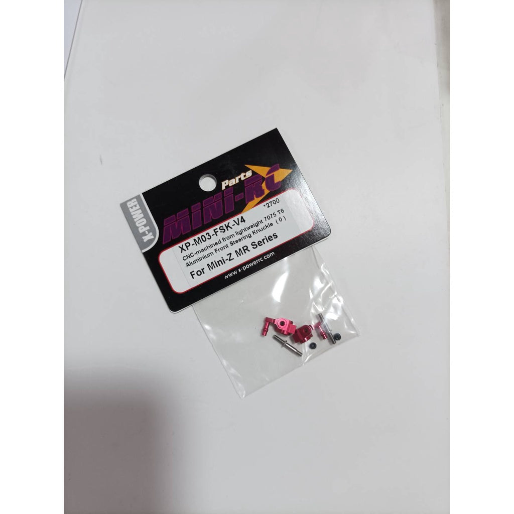 XP-M03-FSK-V4 CNC-machined from lightweight 7075 T6 Aluminium Front Steering Knuckle (0) For Mini-Z MR Series