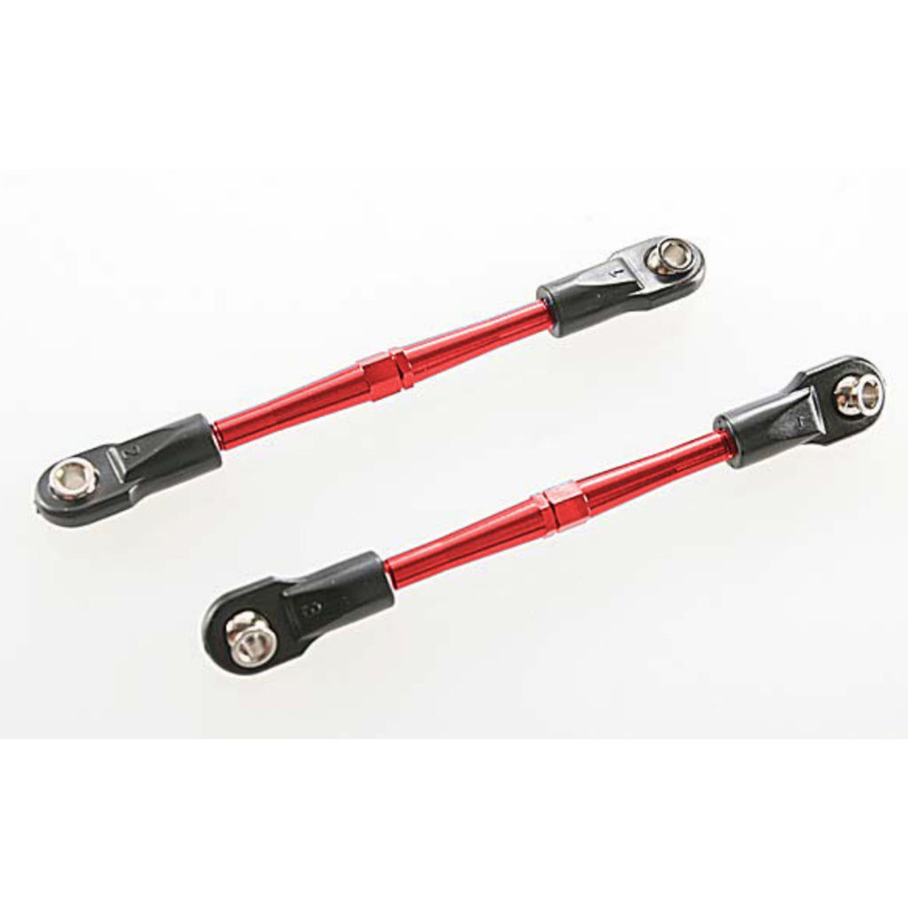 TRAXXAS Turnbuckles, aluminum (red-anodized), toe links, 59mm (2) 3139X