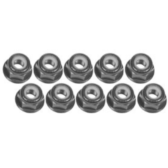 3Racing 3mm Aluminum Flanged Lock Nuts (10 Pcs) 3RAC-NF30