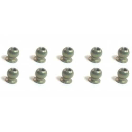 3Racing 7075 Aluminum 5.8mm Hex Ball Stud H=4 (10 pcs)-Teflon Coated 3RAC-BS58H4/TE