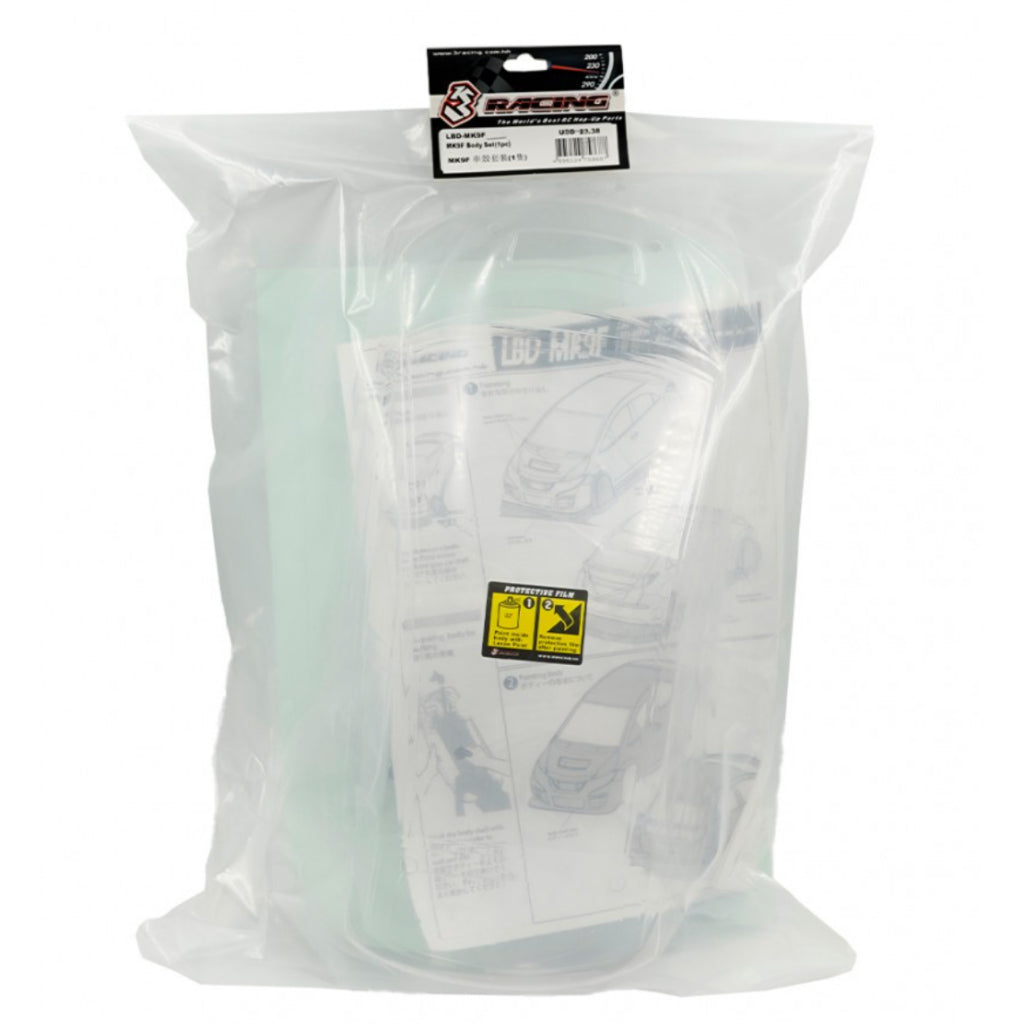 3RACING MK9F CLEAR BODY SET FOR 1/10 M-CHASSIS LBD-MK9F