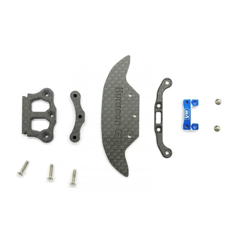 GL racing GG-OP-045 Giulia Front carbon bumper & rear carbon post set for GL LBO GT3 hard body