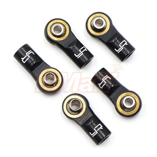 Yeah Racing YA-0572BK Aluminum Reversed Thread M3 Rod Ends 5pcs Black