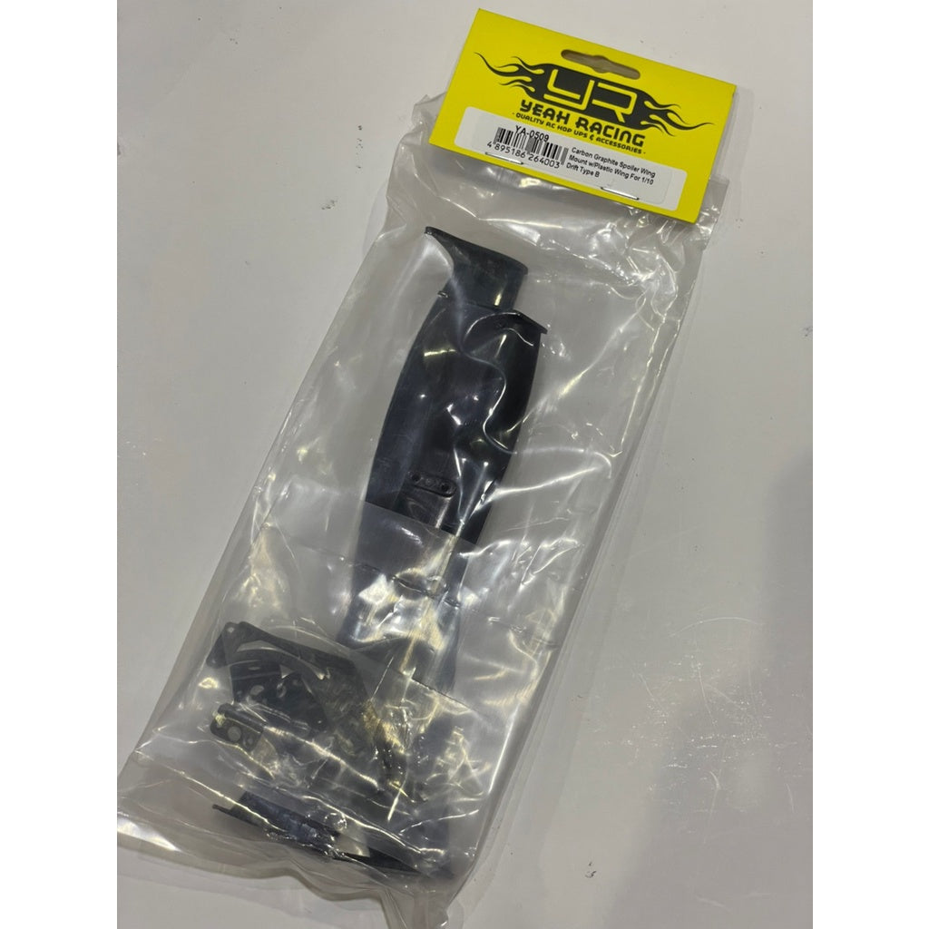 Yeah Racing Wing Yeah Racing CARBON GRAPHITE SPOILER WING MOUNT W/ PLASTIC REAR WINGS F ...