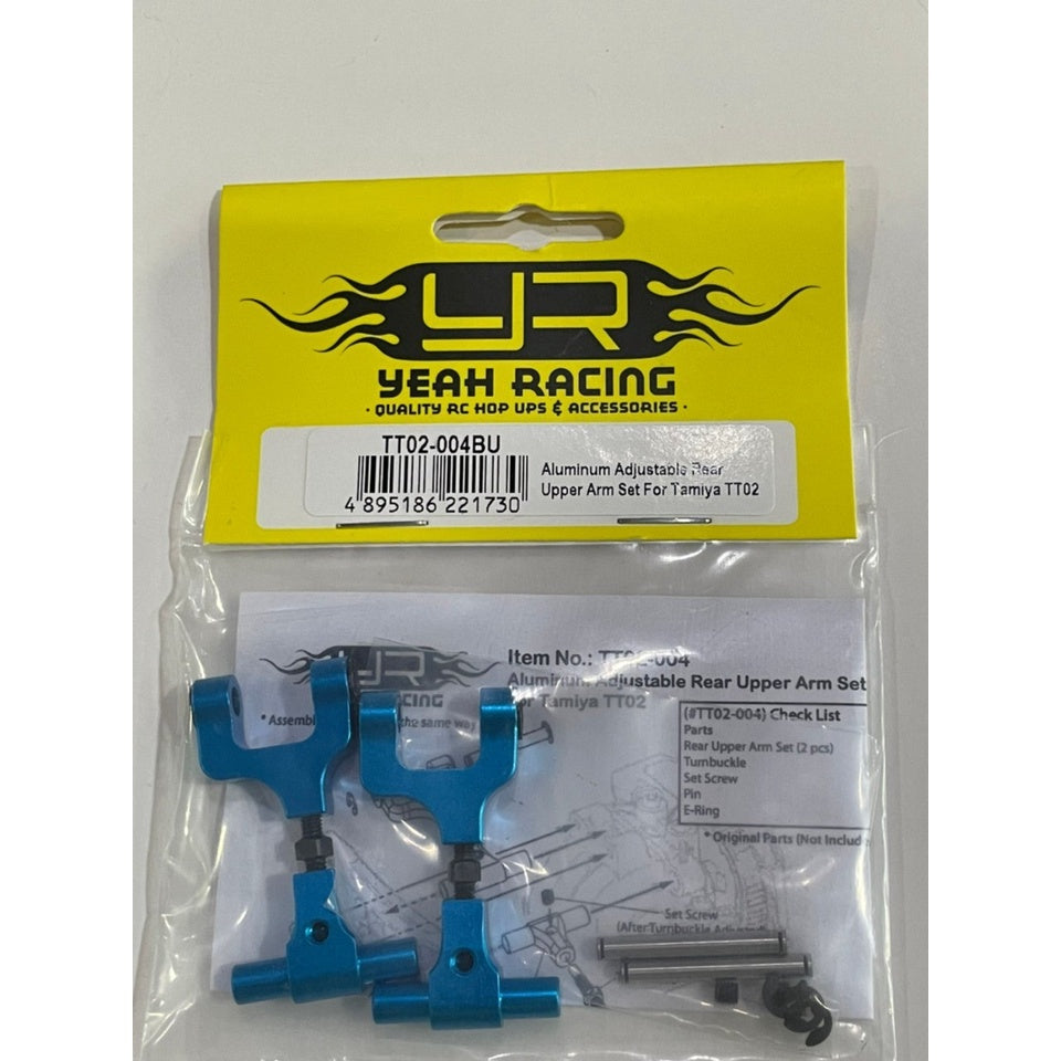 Tto2 R Rear Upper Hubs Yeahracing TT02-004BU Aluminum Adjustable Rear Upper Arm Set For Tamiy ...