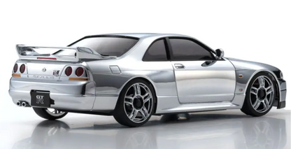 KYOSHO (Rare item) ASC 20th Anniversary NISSAN SKYLINE GT-R V.Spec (R33) Chrome Silver เฉพาะบอดี้ MZP438CS