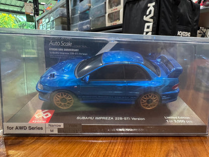 KYOSHO (Rare item) ASC SUBARU Impreza 22B-STi Version Chrome Blue Kyosho 60th Anniversary เฉพาะบอดี้ MZP457CBL