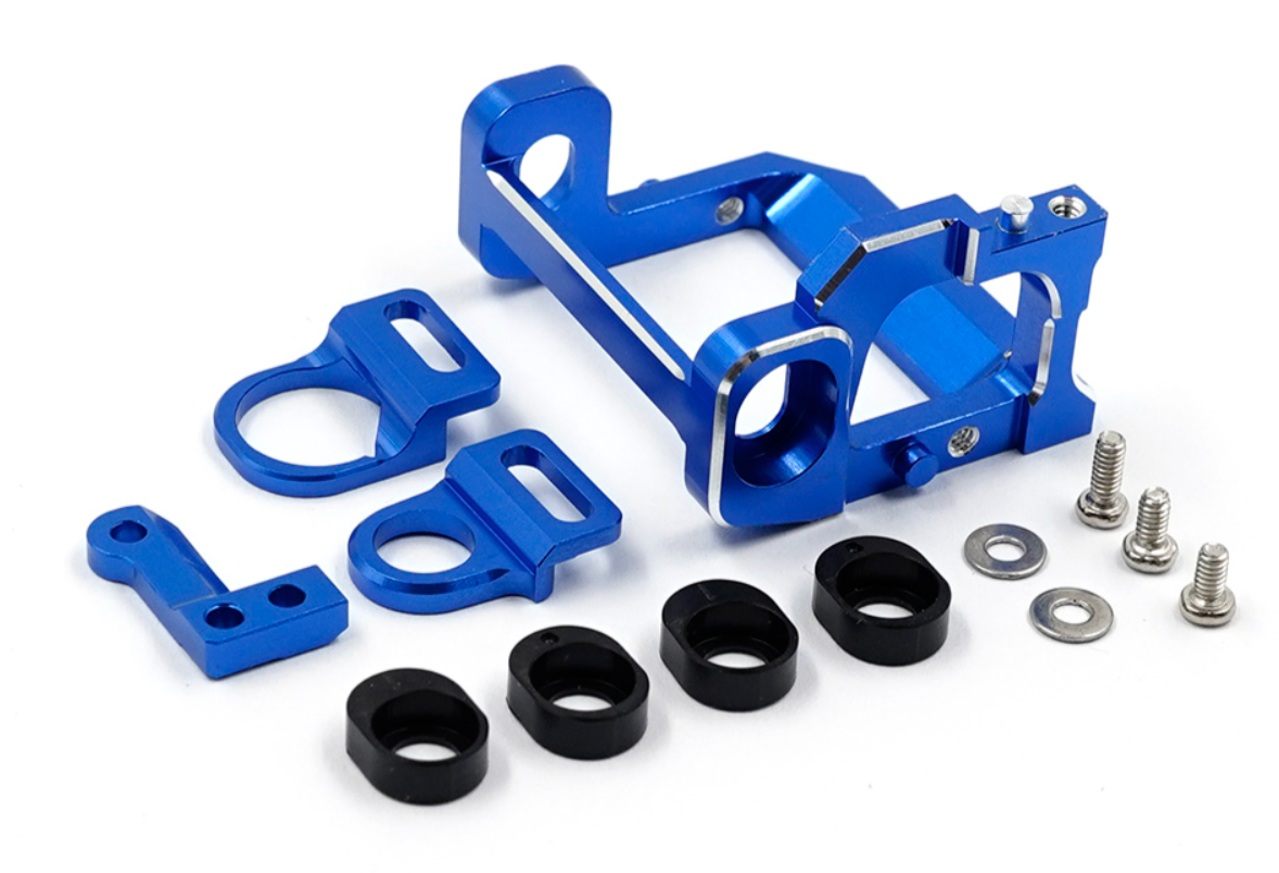 KM Racing MR04 94mm Low CG Motor Mount Blue KMMR04-94