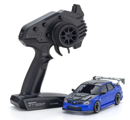 KYOSHO  MINI-Z AWD SUBARU IMPREZA with Aero kit and CFRP hood Metallic Blue 32653BL ศูนย์ไทย