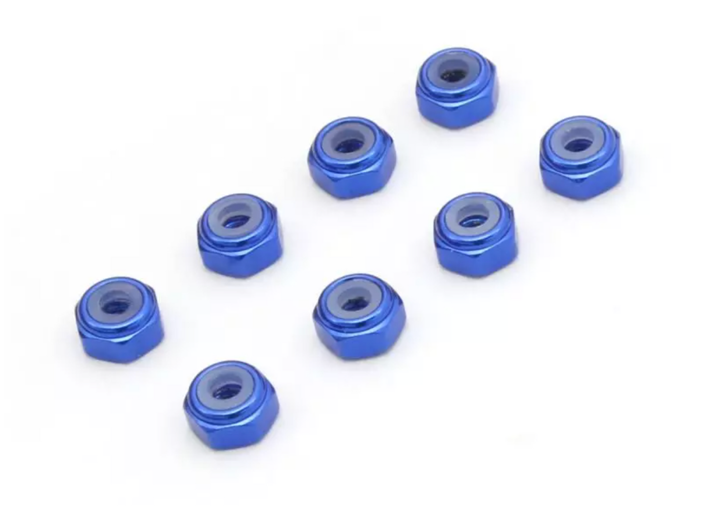 KYOSHO M2 Alu. Nylon Color Nut 8pcs(Blue) MZW128BL ศูนย์ไทย