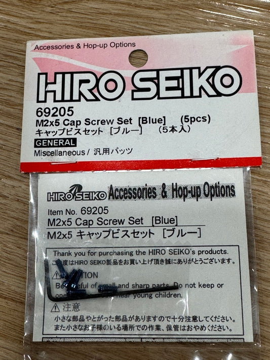 HIRO SEIKO M2x5 Cap Screw Set (Blue) (5pcs) 69205 (rare item)