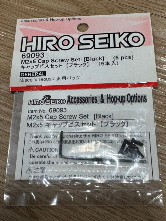 HIRO SEIKO M2x5 Cap Screw Set (Black) (5pcs) 69093 (rare item)