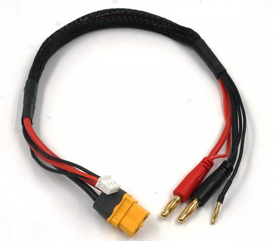 Yeah Racing XT60 Charge Cable w/ 4mm Plugs 35cm WPT-0150