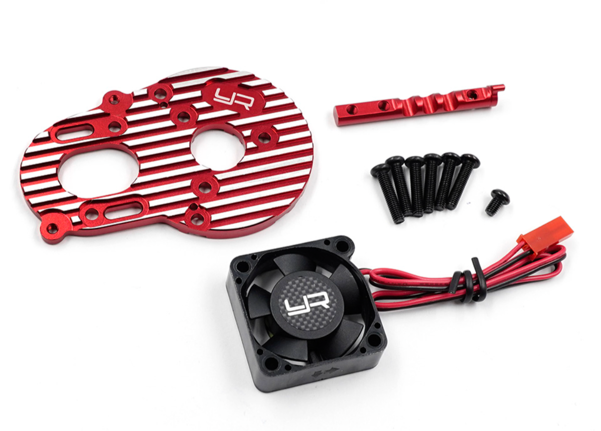 Yeah Racing Aluminum Multi Angle Motor Mount Plate w/YA-0180 Fan For Kyosho Fazer D2 FZD2 KYFZ-025RD