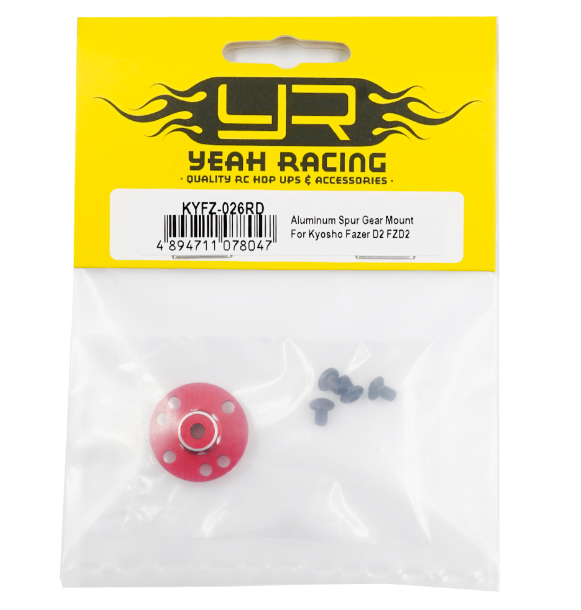 Yeah Racing Aluminum Spur Gear Mount For Kyosho Fazer D2 FZD2 KYFZ-026RD