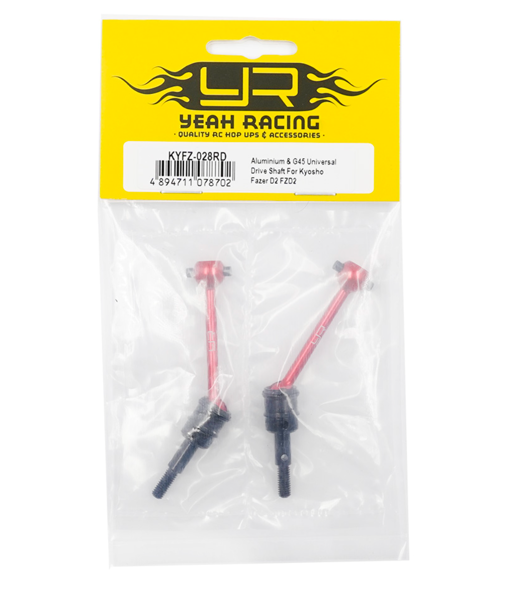 Yeah Racing Aluminium & G45 Universal Drive Shaft For Kyosho Fazer D2 FZD2 KYFZ-028RD