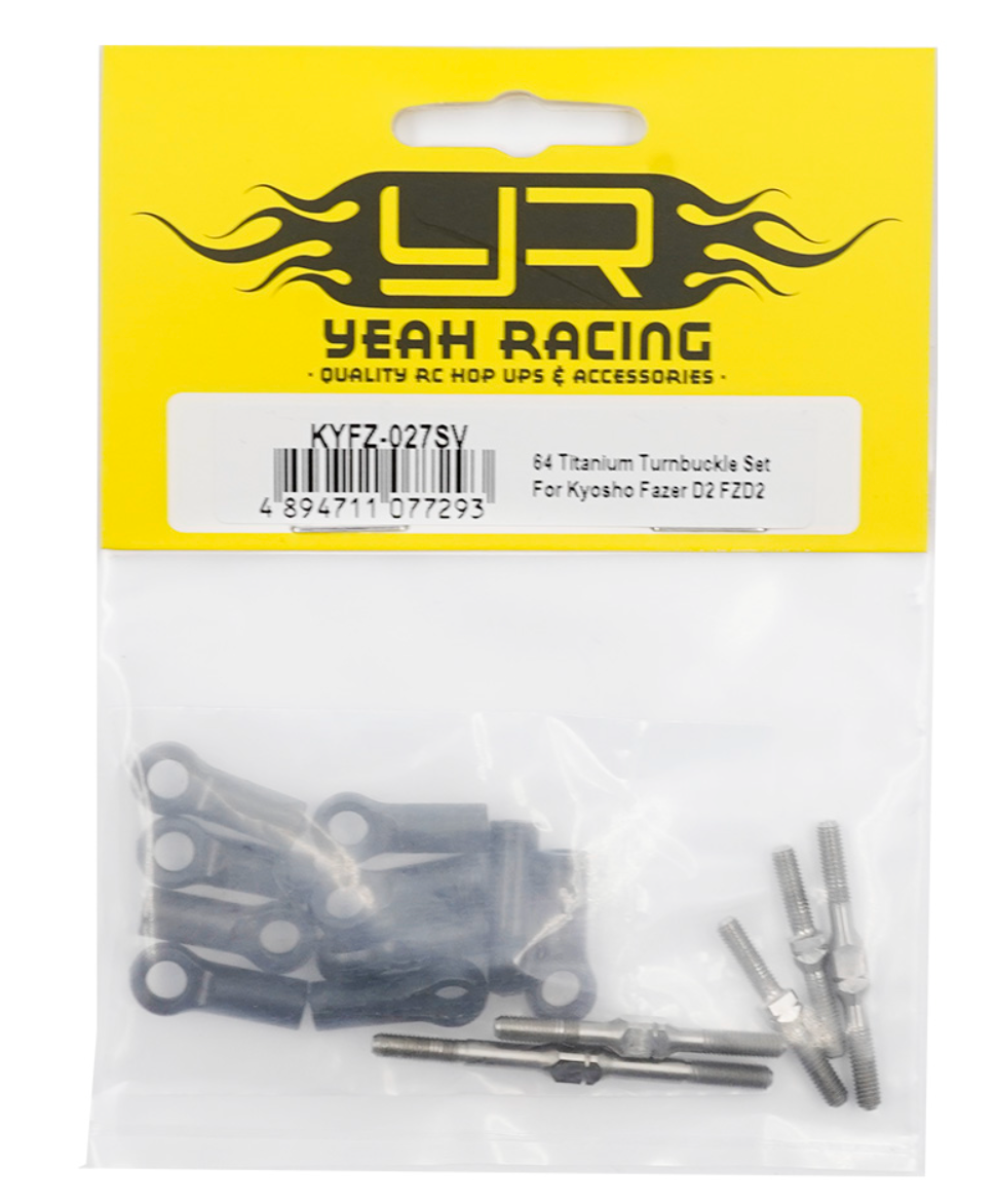 Yeah Racing 64 Titanium Turnbuckle Set For Kyosho Fazer D2 FZD2 KYFZ-027SV