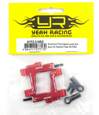 Yeah Racing Aluminum Front Upper/Lower Arm 2pcs For Kyosho Fazer D2 FZD2 KYFZ-019RD