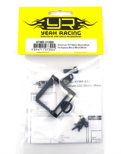 Yeah Racing Aluminum 7075 LCG Motor Mount 98mm For Kyosho Mini-Z MR-03/MR-04 KYMR-015BK