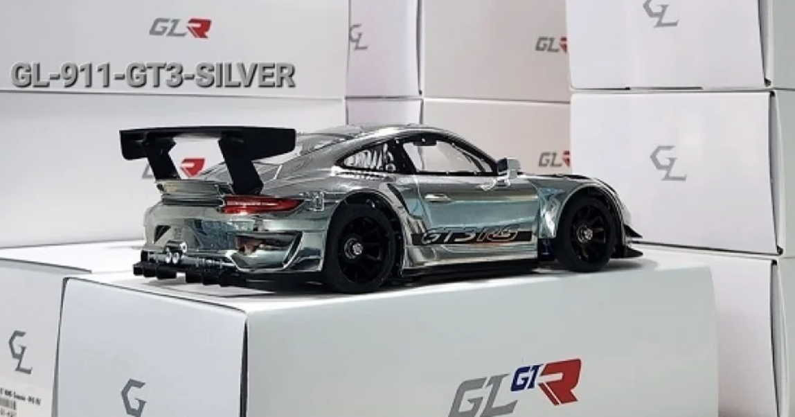 GL racing 1/28 GL 911 GT3 body- SILVER *Wheel Base 98mm* GL-911-GT3-SILVER ศูนย์ไทย